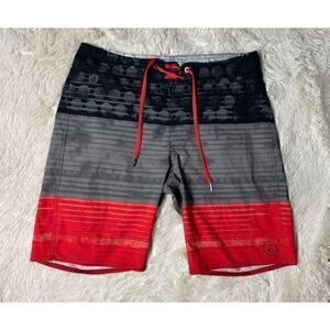 Men’s Gray & Orange Volcom Swim Shorts Size 31